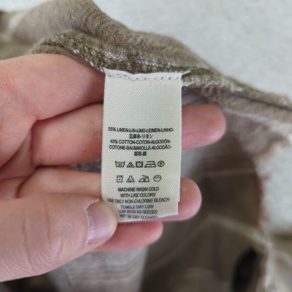 Free People Brown Linen Blend Shorts Women's Size‎ 4 975119105 - Picture 4 of 5